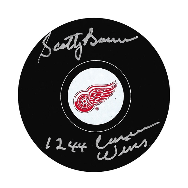 Scotty Bowman Autographed Detroit Red Wings Puck w/1244 WINS Inscription