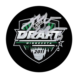 Johnny Gaudreau Autographed 2011 NHL Entry Draft Puck