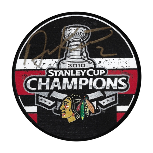 Duncan Keith Autographed Chicago Blackhawks 2010 Stanley Cup Champions Puck