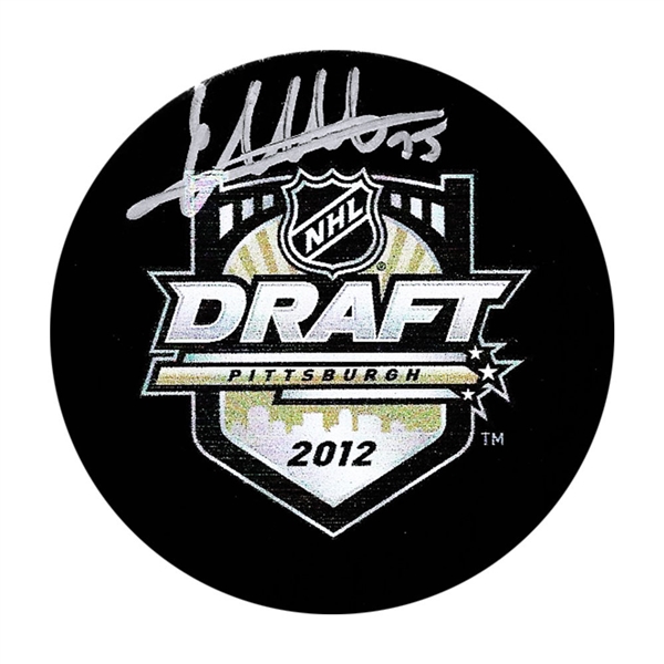 Linus Ullmark Autographed 2012 NHL Entry Draft Puck