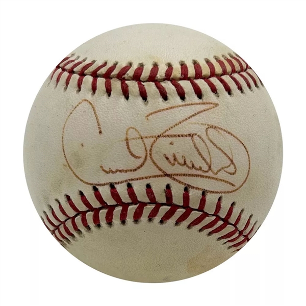 Cecil Fielder Autographed Official American League Baseball - Warm-Up Used