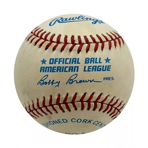 Cecil Fielder Autographed Official American League Baseball - Warm-Up Used