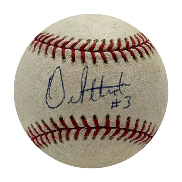 Orlando Hudson Autographed Official American League Baseball - Warm-Up Used