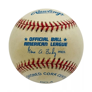 Kelvim Escobar Autographed Official American League Baseball - Warm-Up Used