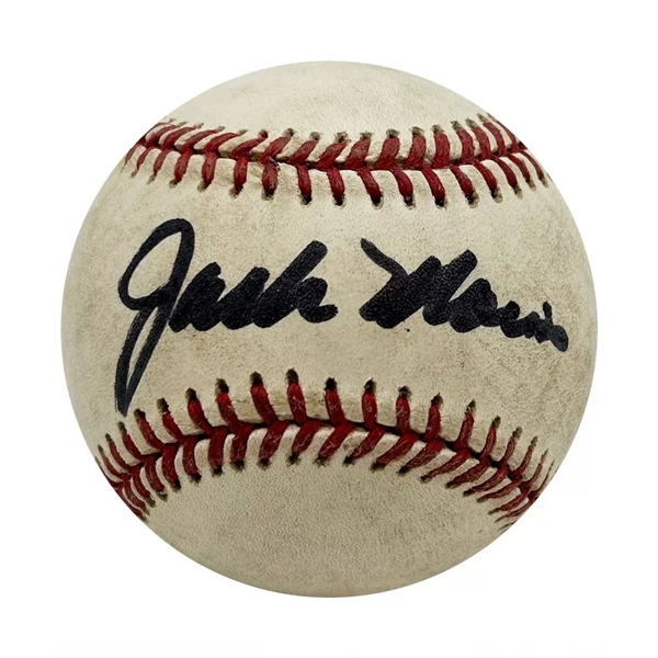 Jack Morris Autographed Official American League Baseball - Warm-Up Used