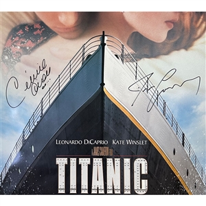 James Cameron & Celine Dion Autographed Titanic Full-Size Original Movie Poster