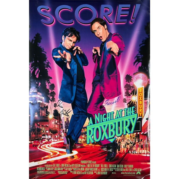 Will Ferrell & Chris Kattan Autographed "A Night at the Roxbury" Full-Size Original Movie Poster