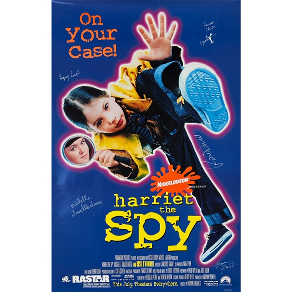 Michelle Trachtenberg Rosie ODonnell, Vanessa Chester & More Autographed "Harriet the Spy" Full-Size Original Movie Poster