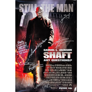 Samuel L. Jackson, Christian Bale, Busta Rhymes & More Autographed "Shaft" Full-Size Original Movie Poster