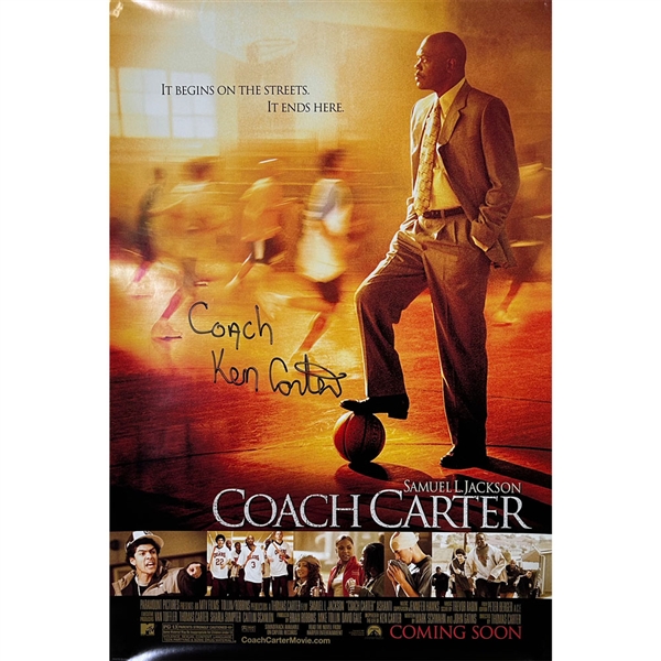 Ken Carter Autographed "Coach Carter" 13X19" Poster