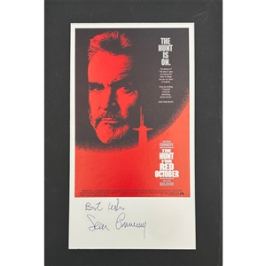 Sean Connery Autographed "The Hunt For Red October" Matted Poster