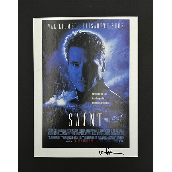 Val Kilmer Autographed "The Saint" Matted Poster