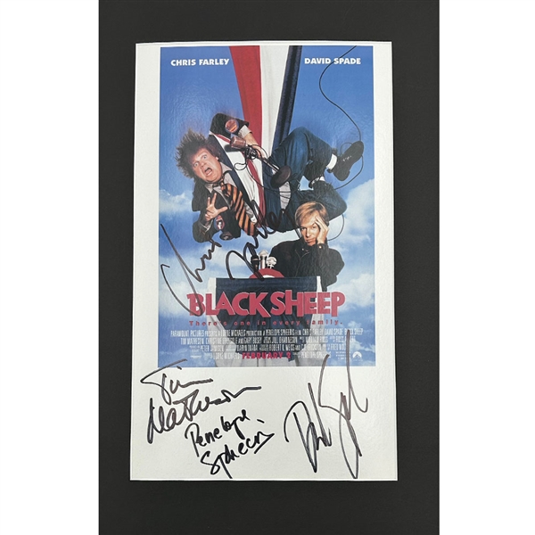 Chris Farley, David Spade & More Autographed "Black Sheep" Matted Poster