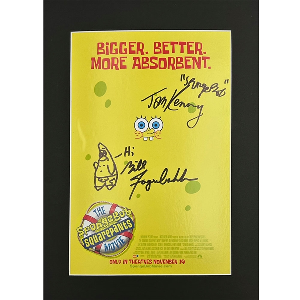 Tom Kenny & Bill Fagerbakke Autographed "The SpongeBob SquarePants" Matted Poster