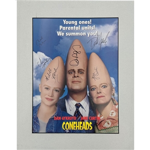 Dan Akroyd, Chris Farley, David Spade & More Autographed "Coneheads" Matted Poster