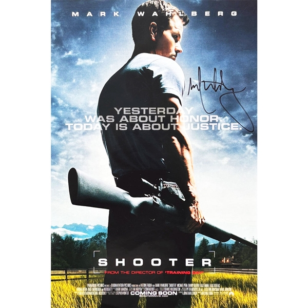 Mark Wahlberg Autographed "Shooter" 7.5X11" Poster