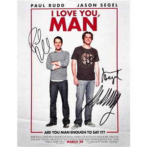 Paul Rudd, Jason Segel & John Hamburg Autographed "I Love You, Man" 8.5X11" Poster