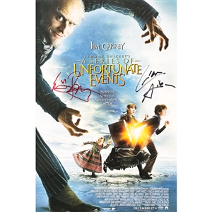 Emily Browning & Liam Aiken Signed "A Series of Unfortunate Events" 8.5X12" Poster