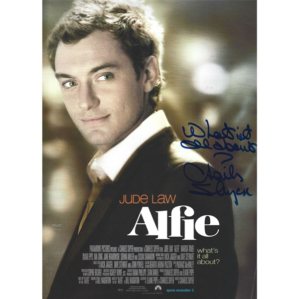 Charles Shyer Autographed Alfie 8.5X12" Poster