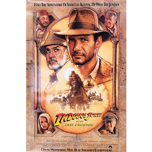 "Indiana Jones and the Last Crusade" Original Full-Size Movie Poster