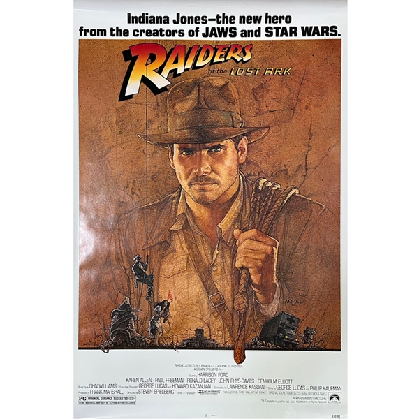 "Raiders of the Lost Ark" Original Full-Size Movie Poster