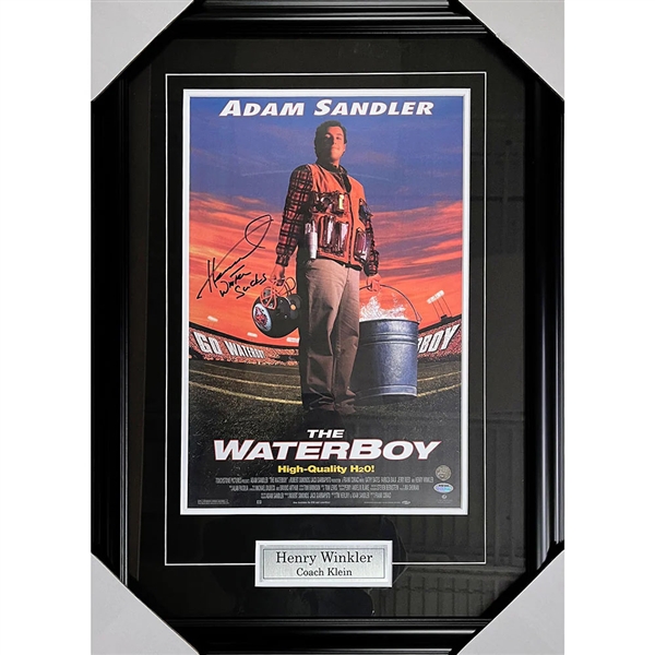 Henry Winkler Framed Autographed "The Waterboy" 11X17" Movie Poster