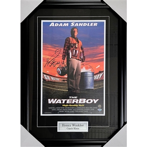 Henry Winkler Framed Autographed "The Waterboy" 11X17" Movie Poster