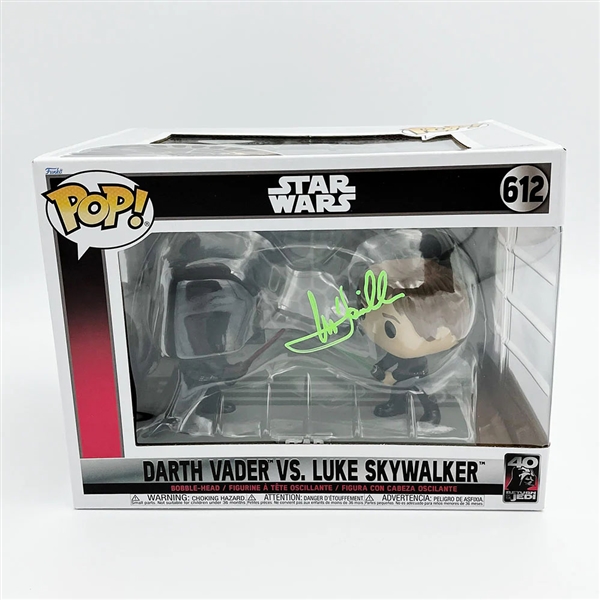 Mark Hamill Autographed Darth Vader vs. Luke Skywalker Large Funko Pop! Moment Display
