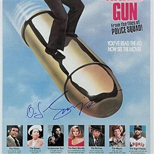 O.J. Simpson Framed Autographed The Naked Gun 11X17 Movie Poster