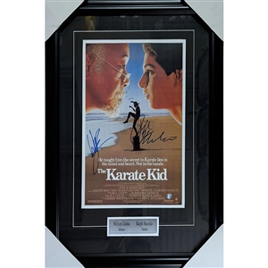 Ralph Macchio & William Zabka Framed Autographed Karate Kid 11X17 Poster