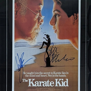 Ralph Macchio & William Zabka Framed Autographed Karate Kid 11X17 Poster