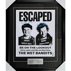 Joe Pesci/Daniel Stern Framed Autographed "Home Alone" 16X20 Photo