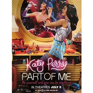 Katy Perry Autographed "Part of Me" 9X11" Poster