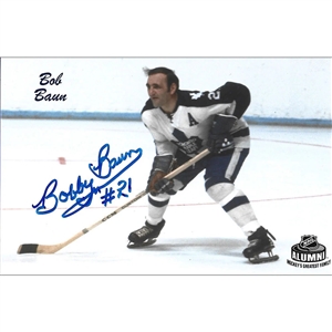Bobby Baun Autographed Toronto Maple Leafs 4X6 NHL Alumni Photo