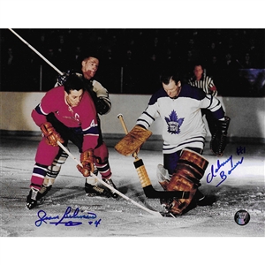 Jean Beliveau & Johnny Bower Autographed 8X10 Photo