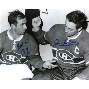 Jean Beliveau & Dick Duff Autographed Montreal Canadiens 8X10 Photo