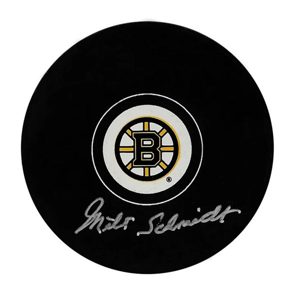 Milt Schmidt Autographed Boston Bruins Puck