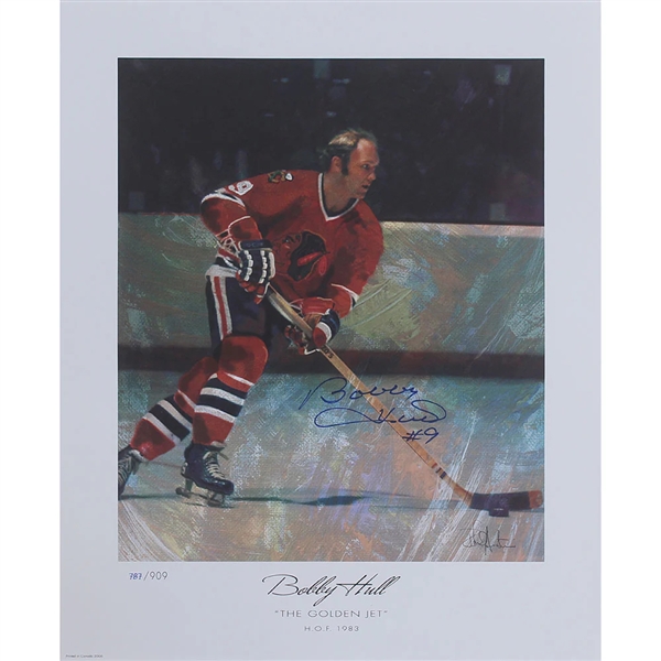 Bobby Hull Autographed Chicago Blackhawks 18X22 Limited-Edition Lithograph
