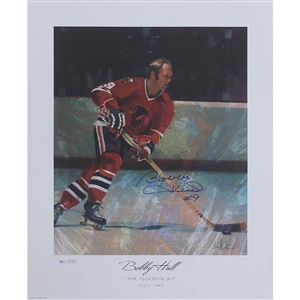 Bobby Hull Autographed Chicago Blackhawks 18X22 Limited-Edition Lithograph