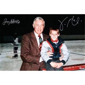 Jean Beliveau & Vincent Lecavalier Autographed 10X15 Combo Photo