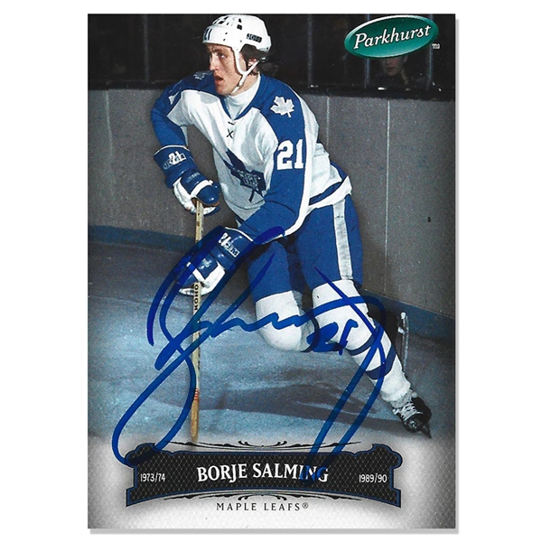 Borje Salming Autographed 2006-07 Parkhurst Hockey Card
