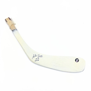 Elmer Lach Autographed Stick Blade w/"HOF 66" Inscription