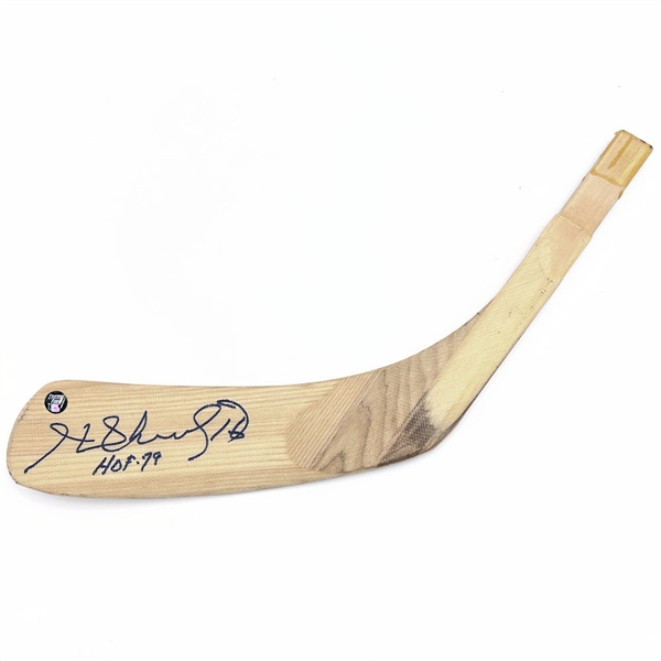 Henri Richard Autographed Stick Blade w/"HOF 79" Inscription