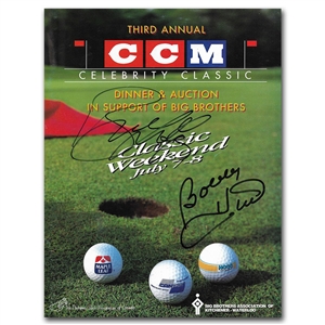 Bobby Hull and Brett Lindros Autographed CCM Celebrity Classic Magazine