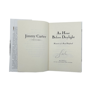 Jimmy Carter An Hour Before Daylight Autographed Hardcover Book