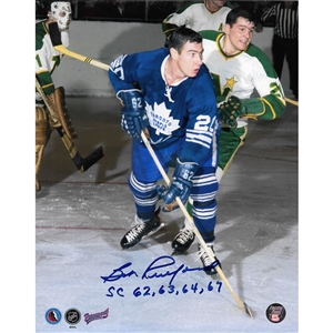 Bob Pulford Autographed Toronto Maple Leafs 8X10 Photo w/SC 62 63 64 67 Inscription