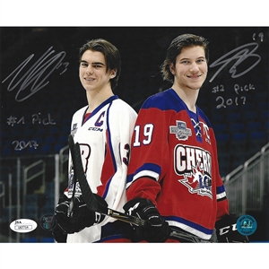 Nico Hischier & Nolan Patrick Autographed 2017 NHL Entry Draft 8X10 Photo