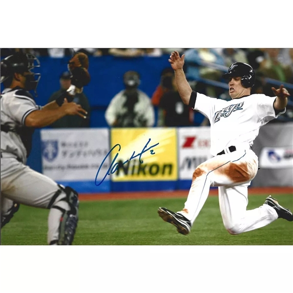 Aaron Hill Autographed Toronto Blue Jays 8X12 Photo